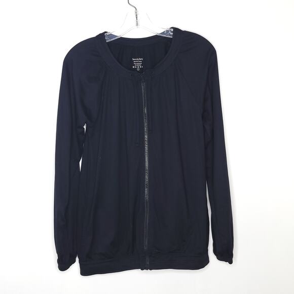 Sweaty Betty Zip Up Jacket Lightweight Black Pockets Sweatshirt Women Small - Picture 8 of 9